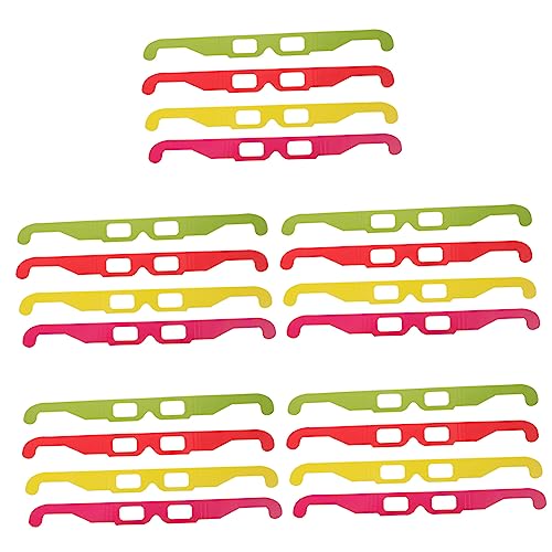 OSALADI 80 Stk 3D-Feuerwerksbrille 3D-Brille für Kinder Brillengestelle aus Pappe gerahmte Brille schnapsgläser Anaglyphenbrille 3D-Sichtbrille Quadrat Karton Weihnachtsbeleuchtung pet von OSALADI