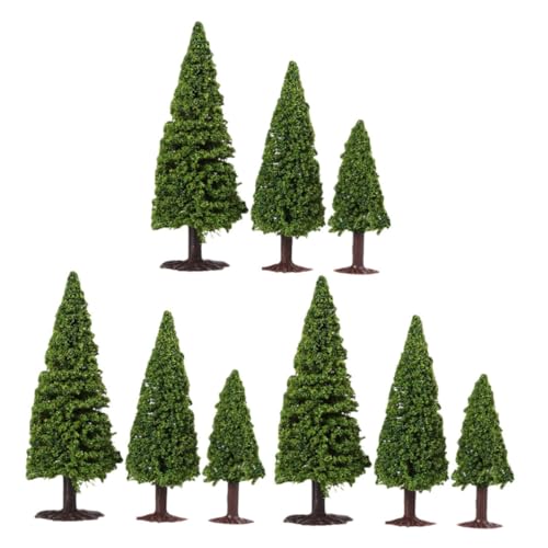 OSALADI 9 Stück Teiliges Miniatur Baum Modellset Realistische Kleine Bäume für DIY Landschaftsbau Mikro-szenerie Sandtisch Dekoration Kreative Modellbau Gestaltung Platzsparend und von OSALADI