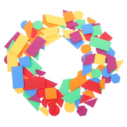 OSALADI 96 Stück Geometrisches Puzzle Kleinkindspielzeug Holzblöcke Vorschulspielzeug Lernspielzeug Für Kleinkinder Montessori-blöcke Zappelspielzeug Für Formsortierzentrum Plastik von OSALADI