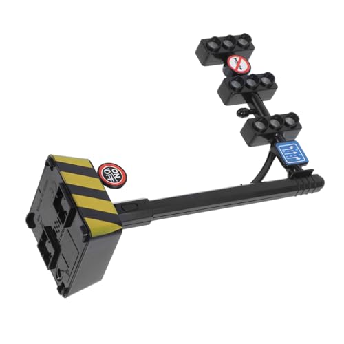 OSALADI Ampelspielzeug Miniatur-Verkehrsstraßenmodellspielzeug Eisenbahnampeln Roadtrip- für Straßenschilder für Ampelfahrzeug Plastik Black von OSALADI