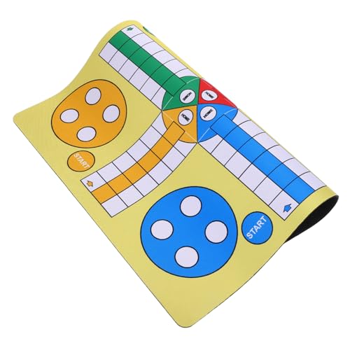 OSALADI Flying Chess Board Fliegendes Schachbrett Nonslip Mouse Pad Schachbrett-mauspad Groß Laptop-mauspad Pads Planke Musterblock Für Fliegende Schachbretter Gummi Yellow von OSALADI