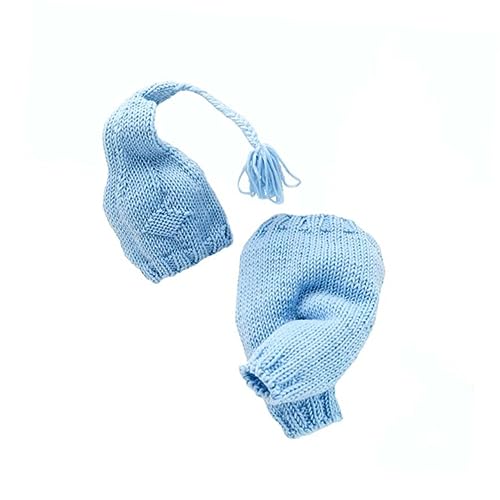 OSALADI Handgefertigtes Strickkostüm für Neugeborene Lange Troddel Mütze und Outfit Hellblau Monate Fotorequisiten für Babyfotos und Alltägliche Outfits OSALADI Handgefertigtes Strickkostüm für Neugeborene Lange Troddel Mütze und Outfit Hellblau Monate Fotorequisiten für Babyfotos und Alltägliche Outfits von OSALADI