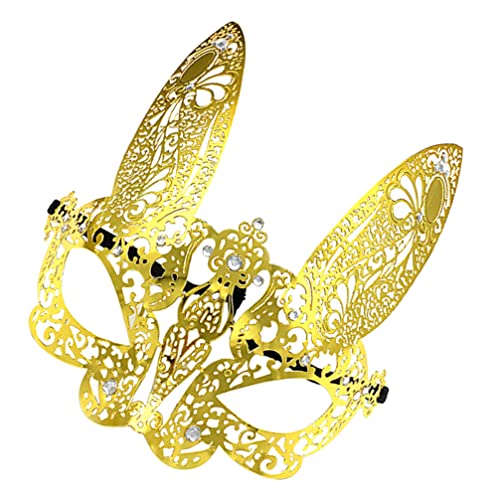 OSALADI Hasenmaske Frauenmasken Mascarade Für Frauen Tiermasken Silberne Balldekorationen Maskerade Masken Masse Kostümzubehör Für Die Osterparty Schwarz Fräulein Legierung Diamant Venedig von OSALADI