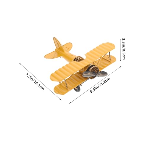 OSALADI Retro Metall Flugzeug Modell Vintage Dekofigur aus Robustem Metall Kleines Handgefertigtes Flugzeug für Wohnzimmer Büro Schlafzimmer Dekoratives Sammlerstück und Geschenkidee von OSALADI
