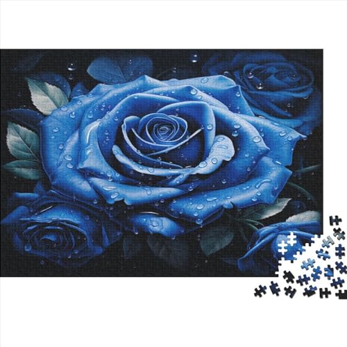 Blue Rose Puzzles 300pcs (40x28cm) Für Erwachsene Rosenmuster Puzzle Lernspiele Heimdekorationspuzzle von OSBELE