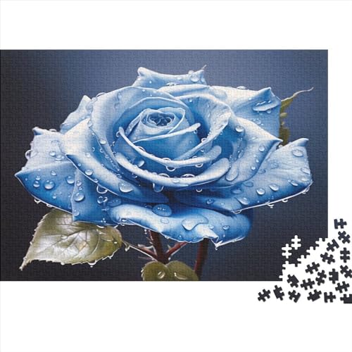 Blue Rose Puzzles 500pcs (52x38cm) Für Erwachsene Rosenmuster Puzzle Lernspiele Heimdekorationspuzzle von OSBELE