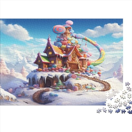 Candy House 1000pcs (75x50cm) Puzzles,Sweet Home Anspruchsvolle Spielpuzzles,Geschicklichkeitsspiele Für Die Ganze Familie von OSBELE