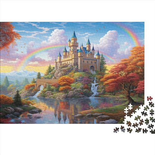 Castle 500pcs (52x38cm) Puzzles,Colorful Buildings Anspruchsvolle Spielpuzzles,Geschicklichkeitsspiele Für Die Ganze Familie von OSBELE