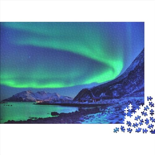 DIY Puzzles 1000pcs (75x50cm) Für Erwachsene Aurora Puzzles Für Erwachsene Puzzle-Lernspiele Northern Lights in Norway von OSBELE