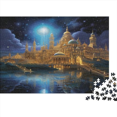 DIY Puzzles 300pcs (40x28cm) Für Erwachsene Castle Moonlight Puzzles Für Erwachsene Puzzle-Lernspiele Zauberburg von OSBELE