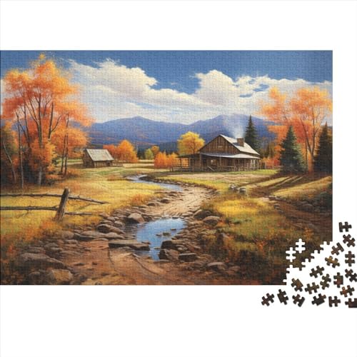 Herbst 1000pcs (75x50cm) Festliches Puzzle Für Erwachsene Mountain Scenery Autumn Colors Hochwertiges Puzzle-Herausforderungsspiel von OSBELE