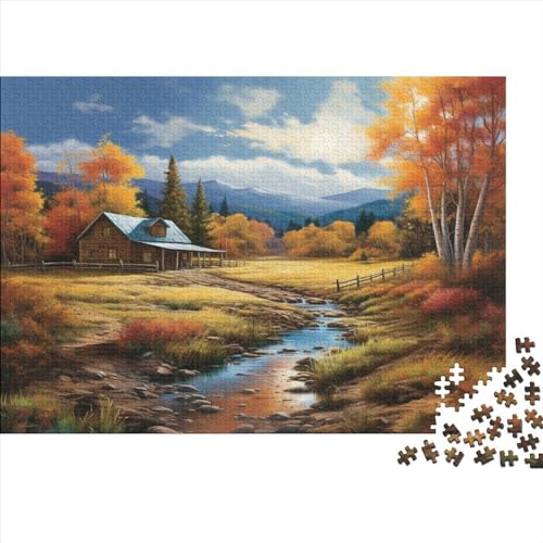 Herbst 300pcs (40x28cm) Puzzles,Mountain Scenery Autumn Colors Anspruchsvolle Spielpuzzles,Geschicklichkeitsspiele Für Die Ganze Familie von OSBELE