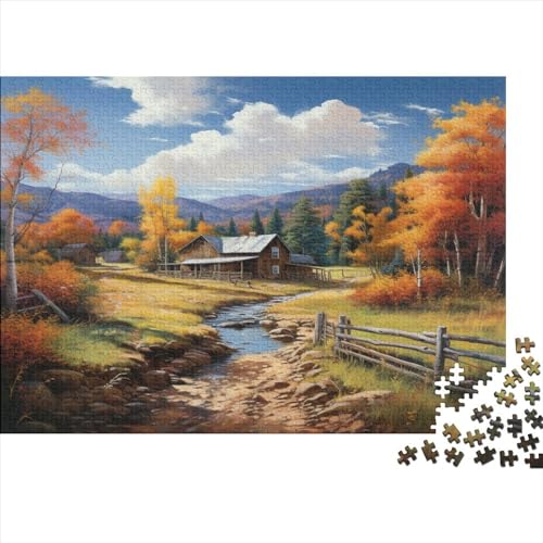 Herbst Puzzles 300pcs (40x28cm) Für Erwachsene Mountain Scenery Autumn Colors Puzzle Lernspiele Heimdekorationspuzzle von OSBELE