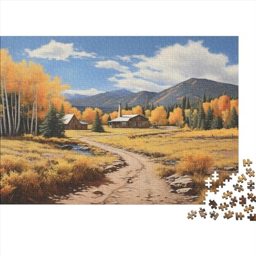 Mountain Scenery Autumn Colors 500pcs (52x38cm) Puzzles Für Erwachsene Herbst Feine Mehrfarbige Puzzles,Gedulds- Und Reflexionsspiele von OSBELE