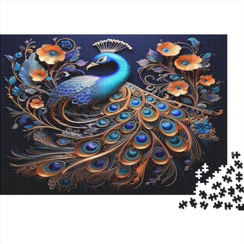 Peacock 500pcs (52x38cm) Festliches Puzzle Für Erwachsene Schicker Vogel Rätsel,herausforderndes Spiel,DIY Geschicklichkeitsspiele Für Die Ganze Familie von OSBELE