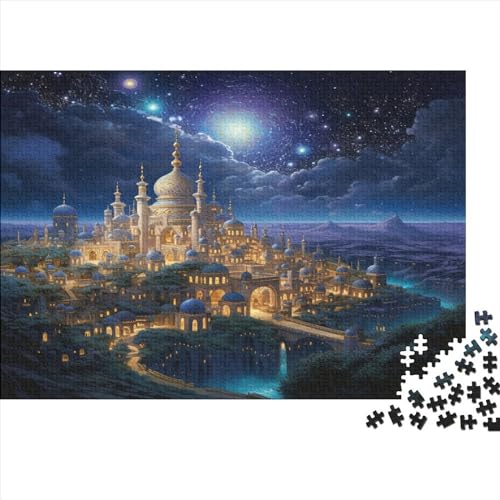 Puzzle Castle Moonlight,500pcs (52x38cm) Zauberburg Puzzle Für Erwachsene DIY Puzzle von OSBELE