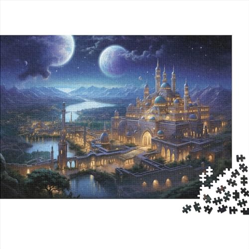 Puzzles 1000pcs (75x50cm) Für Erwachsene Castle Moonlight Puzzles Für Erwachsene Puzzle-Lernspiele Zauberburg von OSBELE