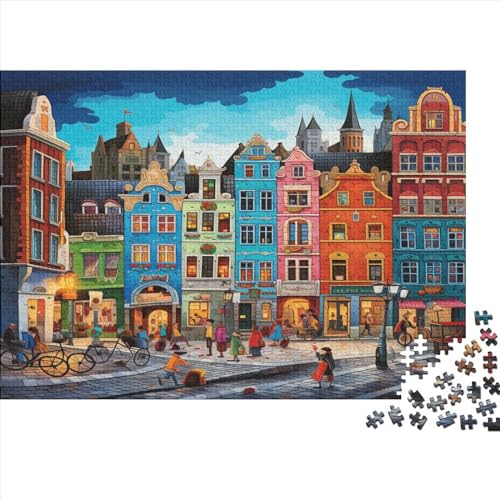Puzzles 300pcs (40x28cm) Für Erwachsene Small Town Life Puzzles Für Erwachsene Puzzle-Lernspiele Gebäudethema von OSBELE