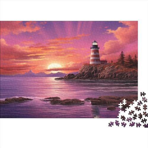 Puzzles 500pcs (52x38cm) Für Erwachsene,Coast Lighthouse Puzzles Für Frauen Und Männer. Hochwertiges,präzises Ineinandergreifen Küstenlandschaft von OSBELE
