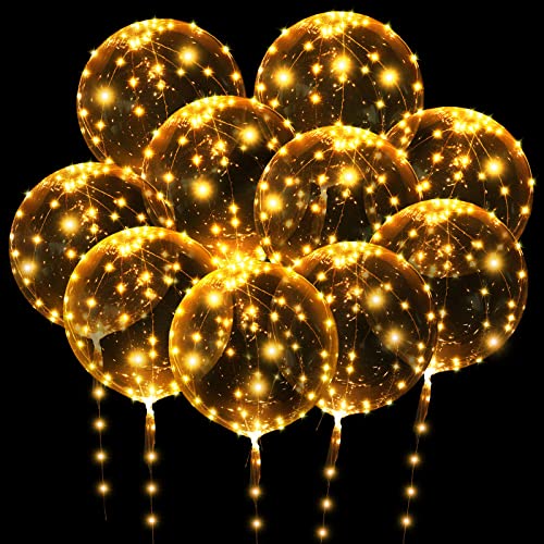 OSDUE 10 Pack Leuchtende Luftballons, 24 Zoll Valentinstag Bobo Luftballons mit 3m LED Lichterketten, Bobo Helium Ballons für Valentinstag, Hochzeit, Weihnachten, Geburtstag, Muttertag Dekoration OSDUE 10 Pack Leuchtende Luftballons, 24 Zoll Valentinstag Bobo Luftballons mit 3m LED Lichterketten, Bobo Helium Ballons für Valentinstag, Hochzeit, Weihnachten, Geburtstag, Muttertag Dekoration von OSDUE