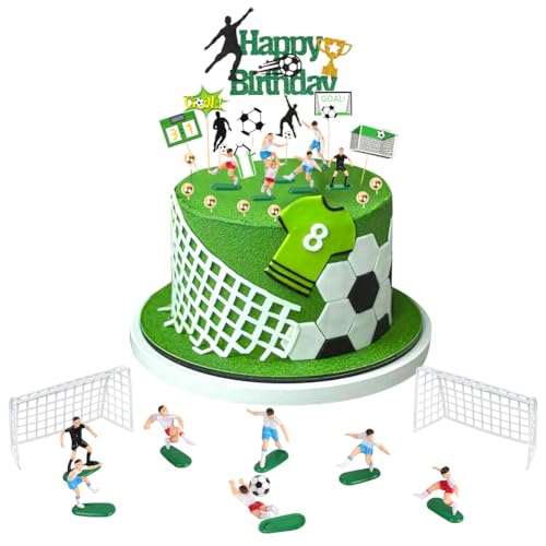 OSDUE 31pcs Fußball Kuchen Deko, Fußball Torte Topper, Fußball Torte Dekorationen, Fußball Figur, Fußball Geburtstag Torte Dekoration für Männer, Fussball Cupcake Topper, Kinder Party Dekoration OSDUE 31pcs Fußball Kuchen Deko, Fußball Torte Topper, Fußball Torte Dekorationen, Fußball Figur, Fußball Geburtstag Torte Dekoration für Männer, Fussball Cupcake Topper, Kinder Party Dekoration von OSDUE