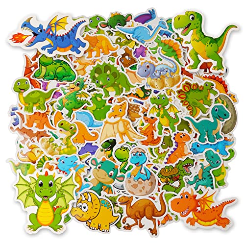 OSDUE Dinosaurier Sticker Set, 100 Stück Wasserdicht Vinyl Stickers, Anime Sticker Set, Cartoon Aufkleber für Auto Laptop Skateboard Fahrrad Moped Motorrad, Geeignet für Erwachsene Kinder von OSDUE