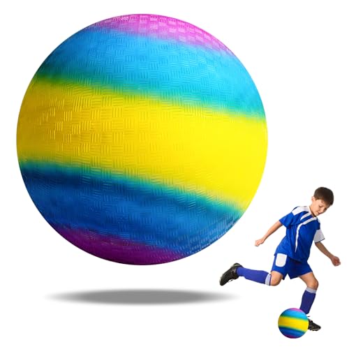 OSDUE Bouncy Kickball, PVC Kinder Spielball, Mehrfarbig Regenbogen Ball Rainbow PVC Soft Ball für Kinder Fußball Softball Kinderball für Drinnen und Draußen - ohne luftpumpe geliefert Wird (8,6 Zoll) OSDUE Bouncy Kickball, PVC Kinder Spielball, Mehrfarbig Regenbogen Ball Rainbow PVC Soft Ball für Kinder Fußball Softball Kinderball für Drinnen und Draußen - ohne luftpumpe geliefert Wird (8,6 Zoll) von OSDUE