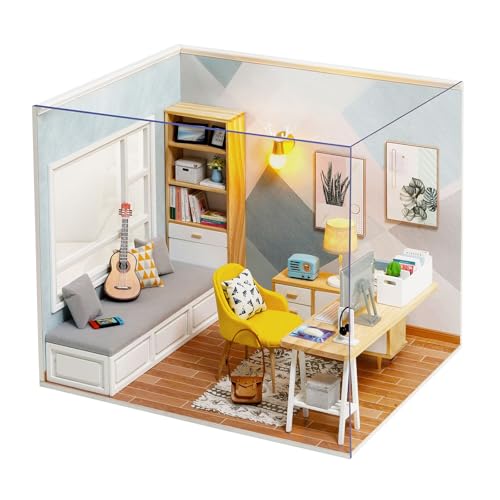 OSDUE DIY Miniatur Puppenhaus Kits, 3D Puzzle Haus Modellbausätze, Puppenhaus Miniatur mit Möbeln, DIY hölzernes Puppenhaus Kit, Basteln Bastelset Geschenke für Erwachsene und Kinder,Mini Schlafzimmer OSDUE DIY Miniatur Puppenhaus Kits, 3D Puzzle Haus Modellbausätze, Puppenhaus Miniatur mit Möbeln, DIY hölzernes Puppenhaus Kit, Basteln Bastelset Geschenke für Erwachsene und Kinder,Mini Schlafzimmer von OSDUE