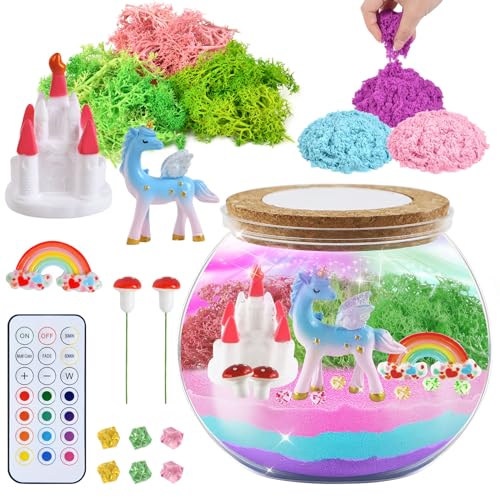 OSDUE Einhorn-Geschenke für Mädchen, Einhorn Terrarium Set für Kinder, DIY Einhorn Spielzeug für Mädchen, Weihnachten Bastelset für Kinder mit Nachtlicht Lampe für Mädchen Alter 4-12 Junge und Mädchen OSDUE Einhorn-Geschenke für Mädchen, Einhorn Terrarium Set für Kinder, DIY Einhorn Spielzeug für Mädchen, Weihnachten Bastelset für Kinder mit Nachtlicht Lampe für Mädchen Alter 4-12 Junge und Mädchen von OSDUE
