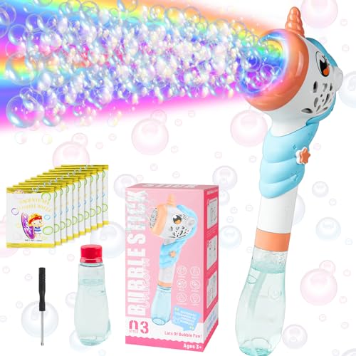 OSDUE Elektrische Seifenblasenmaschine, Zauberstab Seifenblasenmaschine, Automatische Seifenblasenpistole mit Licht & Musik, Kinder Bubble Machine, mit Seifenblasen Flüssigkeit, für Party/Hochzeit OSDUE Elektrische Seifenblasenmaschine, Zauberstab Seifenblasenmaschine, Automatische Seifenblasenpistole mit Licht & Musik, Kinder Bubble Machine, mit Seifenblasen Flüssigkeit, für Party/Hochzeit von OSDUE