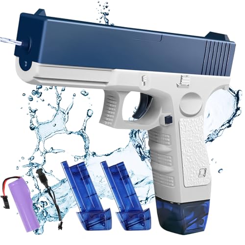 OSDUE Elektrische Wasserpistole für Erwachsene und Kinder, 32 Fuß Reichweite One-Touch Automatische Wasserpistole, Automatische Spritzpistolen, für Sommerpool, Strandparty Spielzeug von OSDUE
