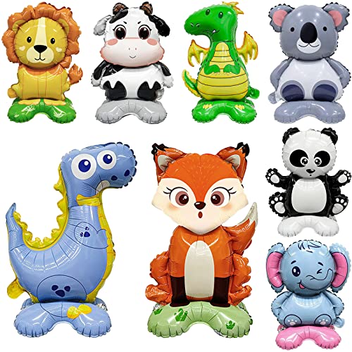 OSDUE Folienballon Waldtiere, 8 Stück Luftballons Tiere, Tierkopf Riesenballon, Kinder Geburtstag Party Deko Elefant, Panda, Koala, Kuh, Löwe, Stegosaurus, Flugsaurier, Fuchs OSDUE Folienballon Waldtiere, 8 Stück Luftballons Tiere, Tierkopf Riesenballon, Kinder Geburtstag Party Deko Elefant, Panda, Koala, Kuh, Löwe, Stegosaurus, Flugsaurier, Fuchs von OSDUE