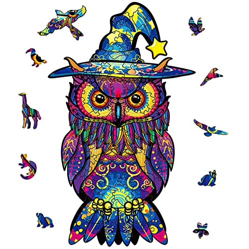 OSDUE Holzpuzzle für Erwachsene und Kinder, Halloween-Adler Puzzle Holz 100 Teile Bunt Einzigartige Tierform, Magische Holzpuzzle für Erwachsene und Kinder Familienspielsammlung 16 * 26.5cm OSDUE Holzpuzzle für Erwachsene und Kinder, Halloween-Adler Puzzle Holz 100 Teile Bunt Einzigartige Tierform, Magische Holzpuzzle für Erwachsene und Kinder Familienspielsammlung 16 * 26.5cm von OSDUE
