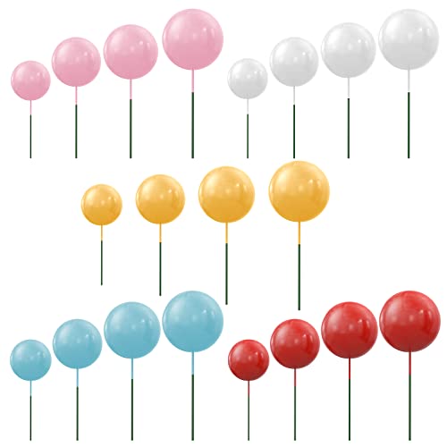 OSDUE 20 Stück Mini Cupcake Topper, Kuchen-Dekoration Kugeln, Schaum Runde Ball Ballon Kuchendeckel, für Jubiläum Geburtstagsfeier Baby Shower Kuchendekoration (Macaron) OSDUE 20 Stück Mini Cupcake Topper, Kuchen-Dekoration Kugeln, Schaum Runde Ball Ballon Kuchendeckel, für Jubiläum Geburtstagsfeier Baby Shower Kuchendekoration (Macaron) von OSDUE