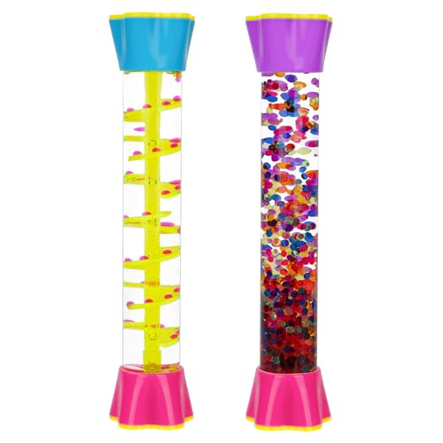 OSDUE Liquid Motion Timer, 2 Stück Sanduhren Flüssig Tropfen Sanduhr Liquid Motion Bubble Timer Sanduhr Tropfen Sanduhr Flüssig Stressreduzierung Spielzeug für Kinder & Erwachsene von OSDUE