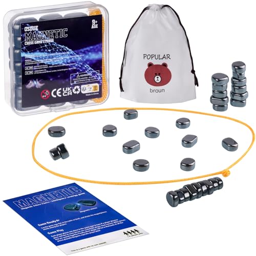 OSDUE Magnetisches Schachspiel, 20 Stück Tisch Magnetspiel Schach-Set Magnetisches Stein-Brettspiel Kampfschach Mit Magnetisch Magnetisches Steine Reisen Schach Magnetisch für Familien und Party (A) von OSDUE