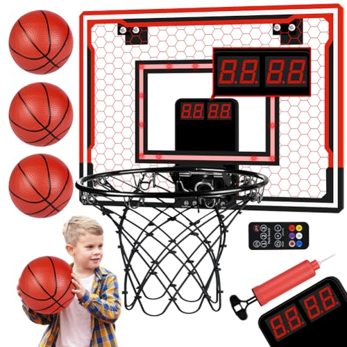 OSDUE Mini Basketballkorb Set, Basketballkorb Indoor für Kinder, Tür Basketballkorb Für Zimmer Mit 3 Bällen und Elektronische Anzeigetafel, Basketballkörbe Set für Jungen Mädchen Outdoor Indoor OSDUE Mini Basketballkorb Set, Basketballkorb Indoor für Kinder, Tür Basketballkorb Für Zimmer Mit 3 Bällen und Elektronische Anzeigetafel, Basketballkörbe Set für Jungen Mädchen Outdoor Indoor von OSDUE