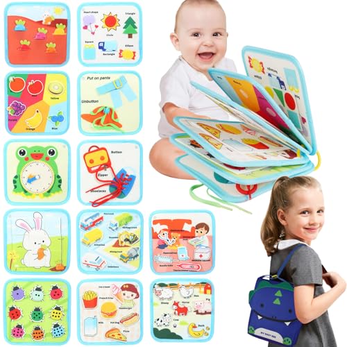 OSDUE Quiet Book, Montessori Busy Book, Busy Board aus Weichem Filzbuch, Activity Board Motorikspielzeug für Frühe Bildung, Baby Sensorik Lernspielzeug, Sensorik, Kreativität, Montessori Spielzeug OSDUE Quiet Book, Montessori Busy Book, Busy Board aus Weichem Filzbuch, Activity Board Motorikspielzeug für Frühe Bildung, Baby Sensorik Lernspielzeug, Sensorik, Kreativität, Montessori Spielzeug von OSDUE