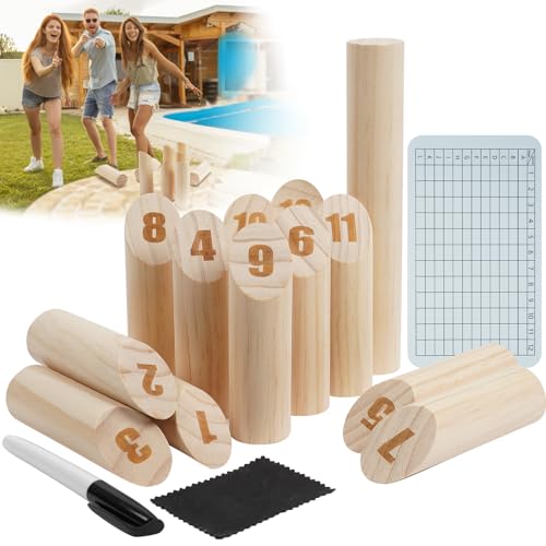OSDUE Holz Zahlen Kubb Spiel, Wikingerspiel Wurfspiel Schwedenschach Wurfspiel Outdoor Partyspiele Lustiges für Erwachsene und Kinder OSDUE Holz Zahlen Kubb Spiel, Wikingerspiel Wurfspiel Schwedenschach Wurfspiel Outdoor Partyspiele Lustiges für Erwachsene und Kinder von OSDUE
