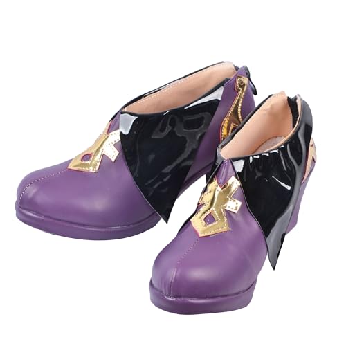 OSIAS Genshin Impact Keqing Cosplay-Schuhe für Halloween, Anime- und Spielekonventionen, Lederschuhe(39) von OSIAS