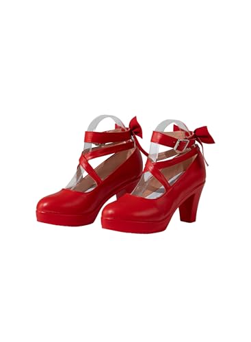 OSIAS Damenschuhe für Anime Puella Magi Madoka Magica Kaname Madoka Cosplay: Stiefel für Halloween, Anime- und Spielkonventionen (38) von OSIAS