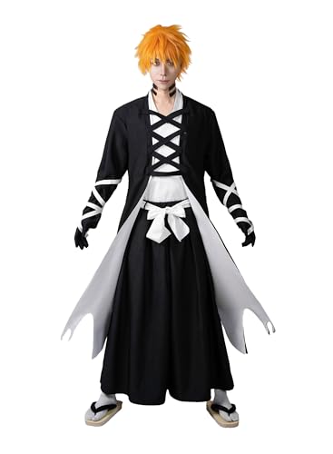 OSIAS Männer Anime Upgraded Kurosaki Ichigo Cosplay Kostüm (XXL) von OSIAS