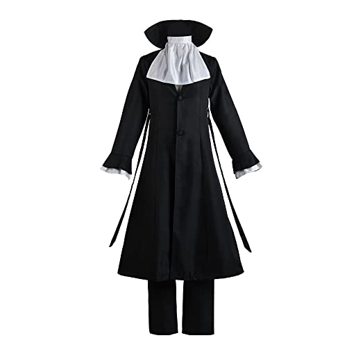 OSIAS Ryunosuke Akutagawa Schwarzer langer Mantel Kostümset - Replik in Premium-Qualität mit exakter Größenbestimmung(L) von OSIAS