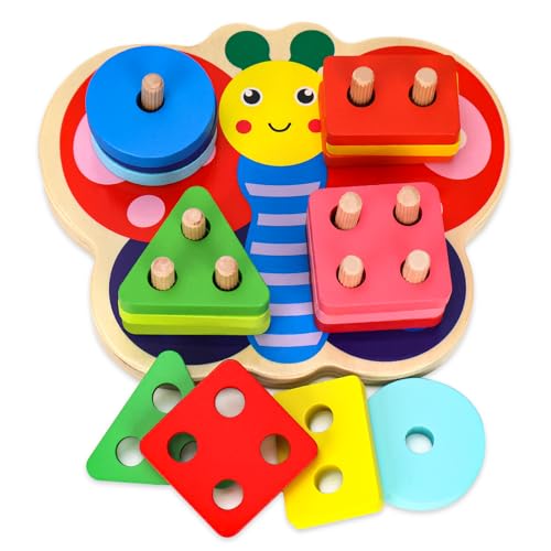 OSLINE Geschenk für 1 2 Jährige Mädchen Junge,Montessori Holz Spielzeug ab 1-3 jahr, Steckpuzzle Holz Lernspielzeug für Kleinkinder,Geschenk Kind 1 2 3 Geburtstag OSLINE Geschenk für 1 2 Jährige Mädchen Junge,Montessori Holz Spielzeug ab 1-3 jahr, Steckpuzzle Holz Lernspielzeug für Kleinkinder,Geschenk Kind 1 2 3 Geburtstag von OSLINE