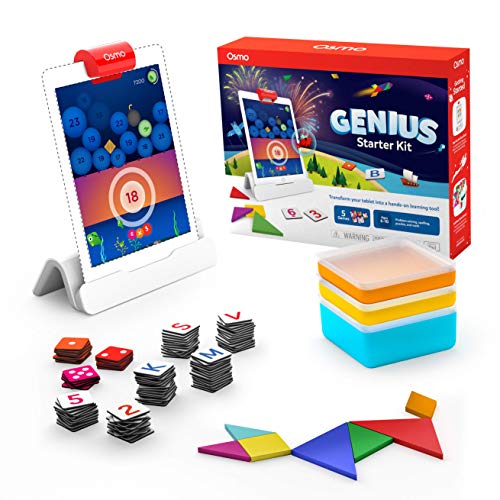 Osmo - Genius Starter Kit for iPad - 5 Educational Learning Games - Ages 6-10 - Math, Spelling, Creativity & More - STEM Toy (Osmo iPad Base Included) von Osmo