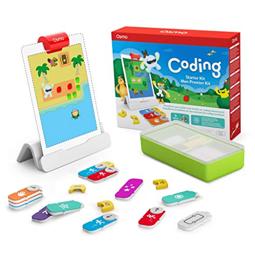 Osmo - Coding Starter Kit for iPad - 3 Hands-on Learning Games - Ages 5-10+ - Learn to Code, Coding Basics & Coding Puzzles - iPad Base Included. von OSMO