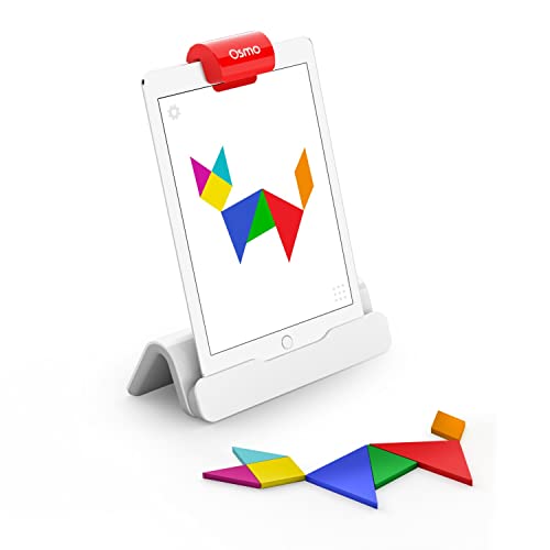 Osmo - Genius Tangram - Ages 6-10 - Use Shapes/Colors to Solve for Visual Puzzles (500+) + Osmo - New Base for iPad (Osmo iPad Base Included) von OSMO