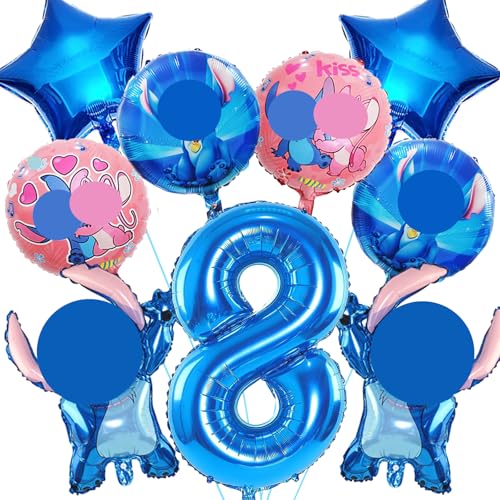 9 Stück Luftballons Geburtstag Set 8 Jahre Junge, Geburtstagsdeko Folienballon, Kindergeburtstag Luftballons, Geburtstag Party Deko Ballons Set für Kinder (8) von OSOFREE