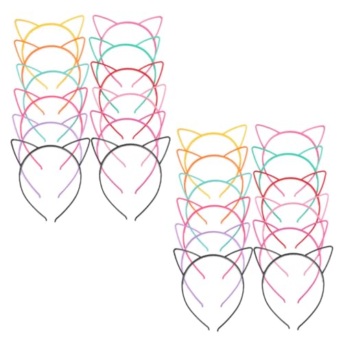 OSOLADY 24Stücke Katzenohren Haarbänder Lustige Plastik Stirnbänder für Mädchen und Vielseitige Farbvariationen für Kostümpartys Sicheres und Robustes Design OSOLADY 24Stücke Katzenohren Haarbänder Lustige Plastik Stirnbänder für Mädchen und Vielseitige Farbvariationen für Kostümpartys Sicheres und Robustes Design von OSOLADY