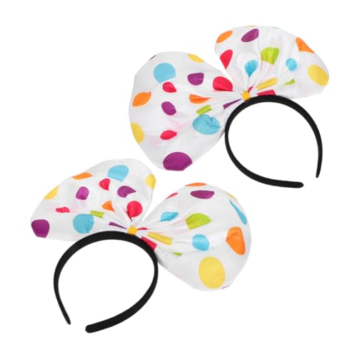 OSOLADY 2Stücke Clown Stirnband mit Bunten und Schleife Kopfschmuck für Halloween Fasching und Karneval Kostümzubehör für Damen und Partys OSOLADY 2Stücke Clown Stirnband mit Bunten und Schleife Kopfschmuck für Halloween Fasching und Karneval Kostümzubehör für Damen und Partys von OSOLADY